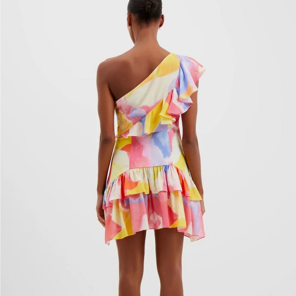 NWT French Connection One-Shoulder Ruffle Dress - Picture 2 of 7